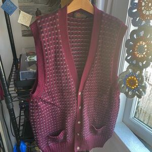 Michaels Maroon and Blue Sweater Vest